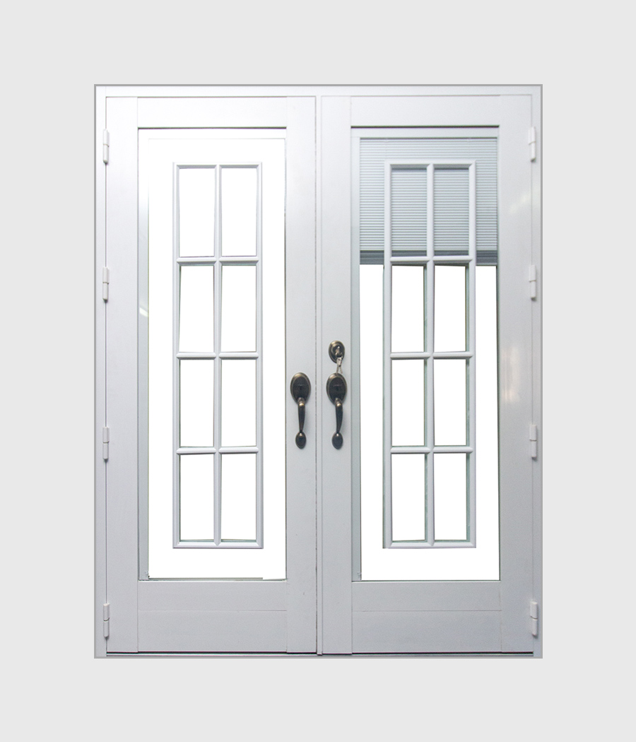 Full Adjustable Blind Glass Door