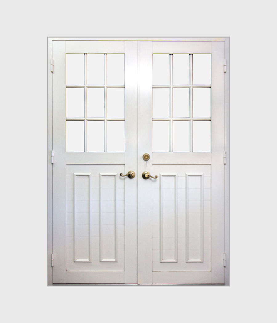 18 Lite Double Half View Door